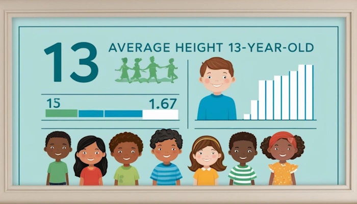 average height for a 13 year old chart